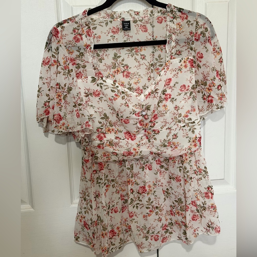 Floral Sheer Women's Top